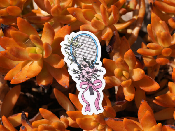 Tennis Floral Sticker