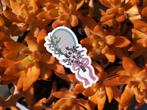 Tennis Floral Sticker - Image 2